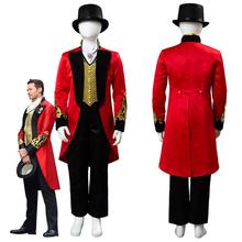 O maior showman cosplay p. t. Barnum cosplay traje vermelho uniforme casaco para crianças halloween carnaval trajes 2024 - compre barato