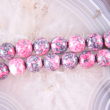 Free Shipping Fashion Jewelry 12MM Pink Sea Jaspe Round Loose Beads Strand 15.5" A576 2024 - buy cheap