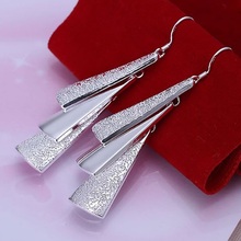 Hot Sale!!Free Shipping 925 Silver Earring,Fashion Sterling Silver Jewelry Triple Pieces Earrings SMTE015 2024 - buy cheap