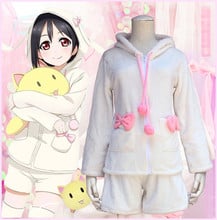 2016 New Nico Yazawa Coral Fleece Coat + Pant Warm Outfits Home Clothes Anime Love Live 2024 - buy cheap