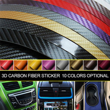 Car Styling 127 Cm * 10 Cm 5D Carbon Fiber Vinyl Film Car Wrap with Air Free Bubble DIY Car Tuning Part Sticker Auto Accessories 2024 - buy cheap
