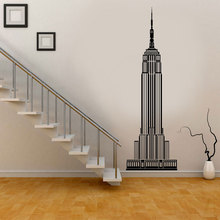 Modern Home Decor New York City Empire State Building Wall Decal Vinyl Living Room Decoration Stickers Removable Wallpaper CT11 2024 - buy cheap