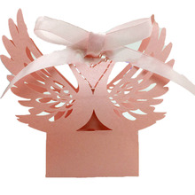 50 Pcs Creative Laser Cutting Swan Gift Paper Boxes Wedding Candy Box Chocolate Carton Wedding Decoration Supplies 7zSH128 2024 - buy cheap