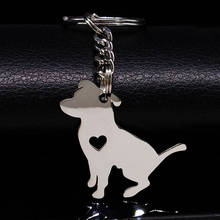 2020 Handmade Memorial Dog Silver Color Stainless Steel Keychain Fashion Heart Pet Keychain for Women Jewelry llaveros K72244 2024 - buy cheap