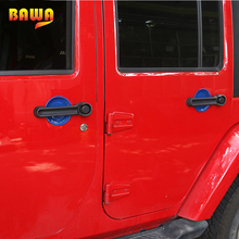 Bawa porta alças tigela capa 4 portas 5 peças para jeep wrangler jk 2008-2017 porta exterior do carro alça tigela decoração 2024 - compre barato