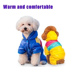 Quente quente Pequeno Cão de Estimação gato colorido filhote de cachorro do cão do revestimento do revestimento snowsuit Jumpsuit roupas para animais de estimação cão Chihuahua Roupa do hoodie 2024 - compre barato