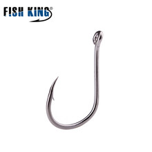 Size1-Size10 Fishing Hook Barbed Hook Carp Feeder Fishhook Fishing Tackle Hooks Jig fishing, high carbon steel, fish king 2024 - buy cheap