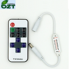 Controlador de intensidade elétrica 12a mini rf com 11 teclas, fita led flexível de cor única com 5050/3528 cores 2024 - compre barato