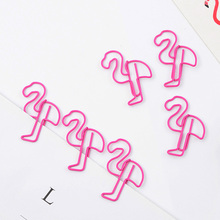10 шт./лот, креативные металлические бумажные зажимы Kawaii Flamingo, закладки для бумажных школьных канцелярских принадлежностей, Подарочные канцелярские принадлежности 2024 - купить недорого