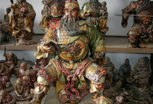 17“ China Pottery wucai porcelain martial dragon Guan Gong Guan Yu Warrior statue 2024 - buy cheap