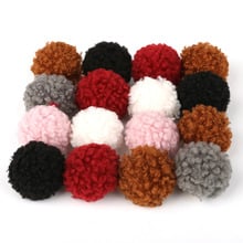 6 pçs/lote 25mm Pompom Pompom Bola Contas Encantos DIY Pingentes para Colar Pulseira Fazer Jóias DIY Apreciação Brinco 2024 - compre barato