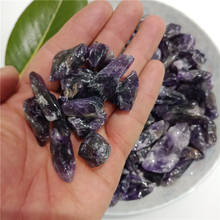 100g Natural Amethyst gravel Purple Rock Crystal Quartz Amethystine Mineral Specimen Fish Tank Flowerpot Decoration Energy Stone 2024 - buy cheap
