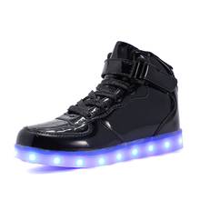 Warm like home Black New 25-39 USB Charger Glowing Sneakers Led Children Lighting Shoes Boys Girls illuminated Luminous Sneaker 2024 - buy cheap