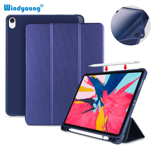 Funda para iPad Pro 11, con soporte para lápiz, carga inalámbrica para lápiz Apple 2, de cuero PU, 11, 2018 2024 - compra barato