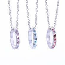Hot Sale Best Friend 3pcs set Pendant Necklace Circle Pendants For Friends Gifts Wholesale 20sets/lot 2024 - buy cheap