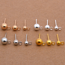 20 peças descobertas de pino de metal dourado/prata brinco de haste agulha básica para brincos femininos da moda acessórios diy para joias 2024 - compre barato