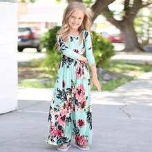 2018 New Summer Baby Girls Clothing Children Beach Dresses Bohemian Floral Princess Party half Sleeve Dress kids Girls Clothes 2024 - buy cheap