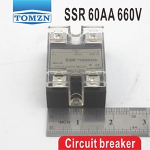 60AA SSR entrada 90-250V carga CA 48-660V AC relé monofásico de estado sólido de alta tensión CA 2024 - compra barato