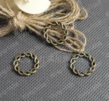 100 pcs/lot Zinc alloy bead Antique Bronze Plated 20MM Twisted ring Charms Pendants Fit Jewelry Making DIY JJA1912 2024 - buy cheap