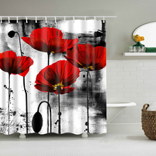 Colorful Nature Flowers Waterproof Polyester Shower Curtains Eco-friendly High Quality Bathroom Curtains Blind for The Bathroom 2024 - buy cheap