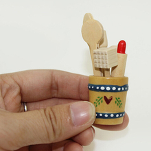 Mini utensilios de cocina de madera, cuchara de simulación, pala, juguete para Decoración de casa de muñecas, accesorios en miniatura, 1/12 2024 - compra barato