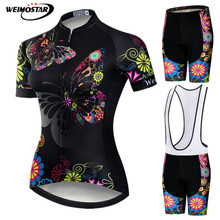 Женский костюм для велоспорта Weimostar, комплект из дышащего Джерси для велоспорта, велосипедная одежда для быстросохнущего велоспорта, 2019 2024 - купить недорого