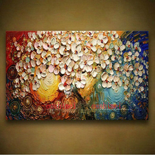 Hand Painted Abstract On Canvas Thickness Knife Flower Oil Painting For Living Room Wall Art Pictures Canvas Painting Home Decor 2022 - buy cheap