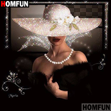 HOMFUN-pintura de diamante 5D DIY "Personaje Mujer", bordado 3D de diamantes de imitación cuadrados/redondos, decoración del hogar, regalo de punto de Cruz, A03797 2024 - compra barato