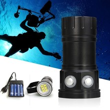 Tinhofire Diving 80M Underwater XHP70 XHP90 / L2 Photography Video White Red Blue LED Photo Fill light Flashlight 18650 Battery 2024 - buy cheap