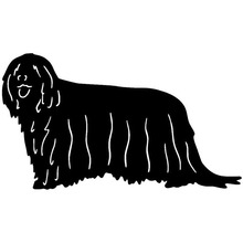 Adesivos de vinil para decoração de carro, 22.4*12.7cm komondor dog endtosa, decalque de carro, estilo caminhão, preto/prateado 2024 - compre barato