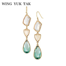 wing yuk tak Classic Design Water Drop Earrings For Women Geometric Dangle Earrings Boho Jewelry 2024 - buy cheap