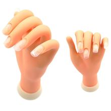 1pc Flexible Soft Plastic Flectional Mannequin Model Painting Practice Nail Art Fake Hand Training Tool for Acrylic/Gel Nail Art 2024 - buy cheap