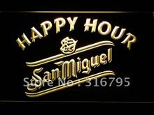654 San Miguel Beer Happy Hour Bar LED Neon Sign with On/Off Switch 20+ Colors 5 Sizes to choose 2024 - buy cheap