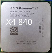 Процессор AMD Phenom II X4 840x4 840, четырехъядерный процессор, 3,2 ГГц/4 м/95 Вт Разъем AM3 AM2 + 938 pin X4 840, может работать 2024 - купить недорого