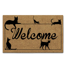 Custom Funny Doormat Cute Cats Home Indoor Outdoor Entrance Decorative Welcome Door Mat Rubber Non-slip 2024 - buy cheap