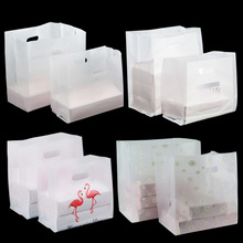 Caja de plástico transparente para comida rápida, embalaje de Boutique, ensalada, bolsa de regalo, bolsas gruesas portátiles para llevar, 50 unids/lote 2024 - compra barato