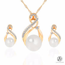 Elegant Pearl Rhinestones Jewelry Sets Fashion Bridal Imitation Pearl Beads Jewelry Sets Vintage Crystal Women Wedding Jewelry 2024 - buy cheap