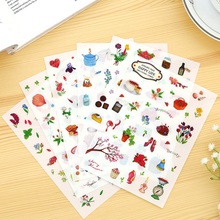 6 Sheets/lot Happy Life Stickers Decorative Stationery Stickers Scrapbooking DIY Gardening Diary Sticker 2024 - buy cheap