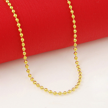 High Quality 24K Gold-color Beads Chain Necklaces Jewelry 2024 - buy cheap