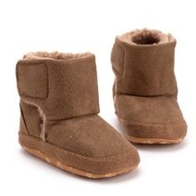 Botas de nieve para bebé niña y niño, zapatos informales de piel sintética, antideslizantes, suela blanda 2024 - compra barato