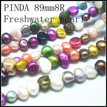 Perlas de agua dulce cultivadas barrocas mezcla colores 2 opciones de pedido 8-9mm agujero 0,8mm 14,5 "longitud grado AA 2024 - compra barato
