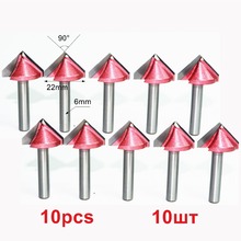 6mm*22mm*90degrees,Freeshipping CNC solid carbide 3D End Mill,tungsten steel woodworking insert router bit,wood tools,3D V Bit 2024 - buy cheap