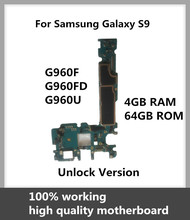 Official Phone Motherboard For Samsung Galaxy S9 G960FD 64GB MainBoard Unlock With Full Chips IMEI OS Logic Board 2024 - buy cheap