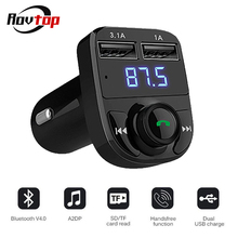 Rovtop FM Transmitter Aux Modulator Bluetooth Handsfree Wireless Car Audio MP3 Player Dual USB Car Charger Quick Charge 3.1A Z25 2024 - buy cheap