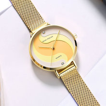 Minifocus pulseira de malha dourada quartzo simples elegante relógios moda feminina relógio 2020 marca superior relógios de pulso de luxo para senhoras 2024 - compre barato