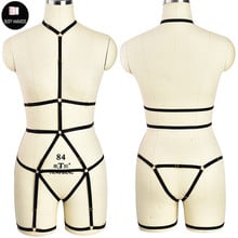 Women Sexy Lingerie Bondage Harness Rave Stockings Garter Belt Pole Dance Adjustable Body Harness Cage Bra Panties Set 2024 - buy cheap