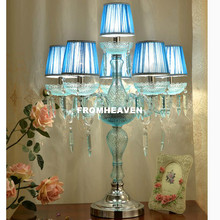 Luminária de mesa de cristal, lâmpada de mesa moderna de alta qualidade com cristais k9 para decoração de casa, quarto, sala de estar, lâmpada de cabeceira 2024 - compre barato