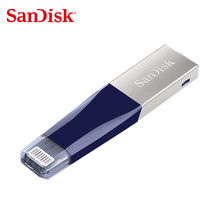 Sandisk iXPAND FLASH DRIVE USB 3.0 32GB 64GB  Lightning to Metal Pen Drive U Disk for IOS 8.2 memory stick 128GB For iPhone iPAD 2024 - buy cheap