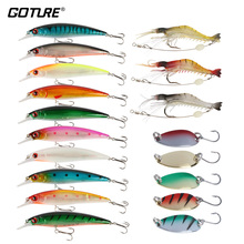 Goture 18pcs/lot Freshwater Fishing Lure Set With Minnow Soft Shrimp And Spoon 2024 - buy cheap