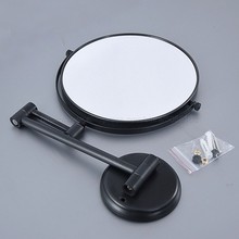 Espelho para maquiagem, de bronze, preto, rotação, formato redondo, dupla face, zba634 2024 - compre barato